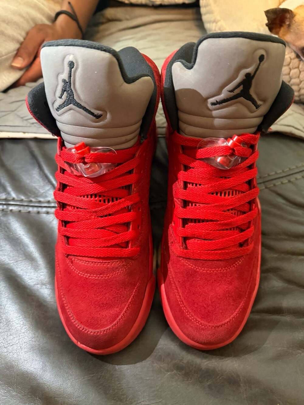 Air Jordan 5 Retro 'Red Suede' Basketball Shoes